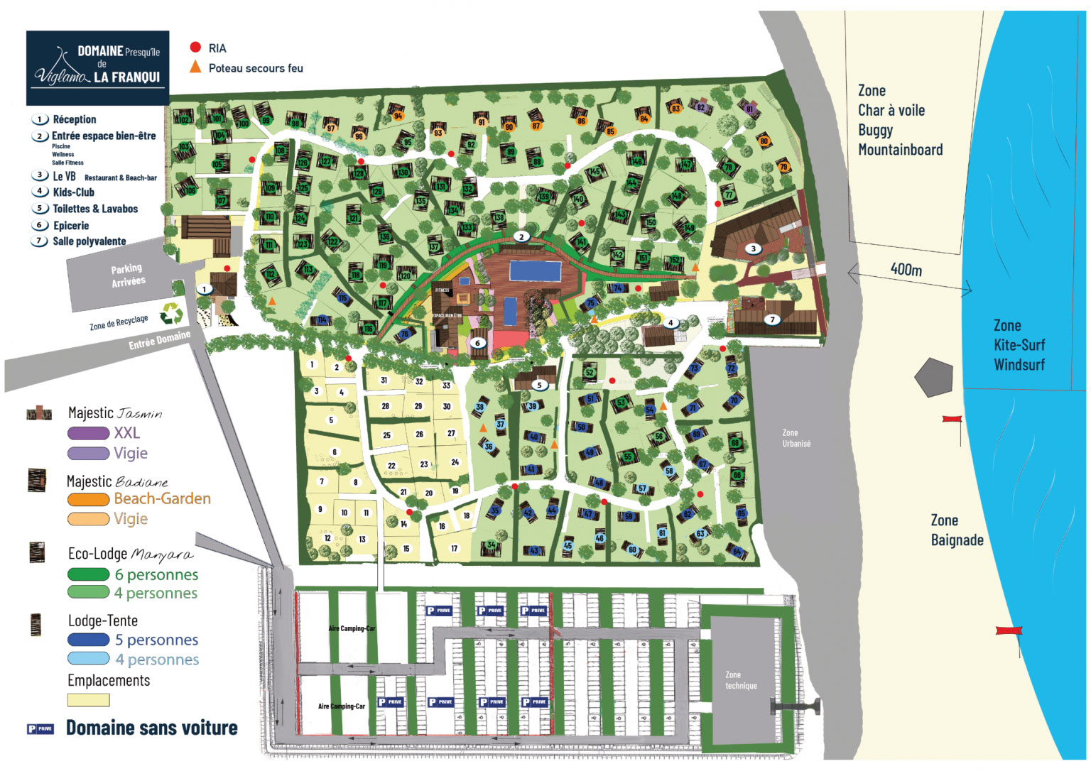 Plattegrond Domaine la Franqui 