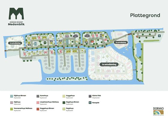 Plattegrond camping Dormio Resort Medemblik - geplaatst door Huurtent.be