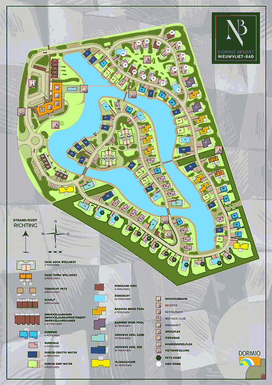 Plattegrond Dormio Resort Nieuwvliet-Bad - geplaatst door Huurtent.be