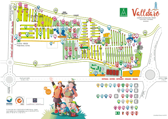 Plattegrond camping El Delfin Verde Valldaro - geplaatst door Huurtent.be