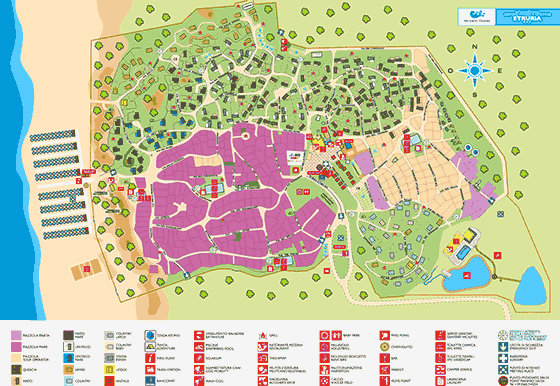 Plattegrond camping Etruria - geplaatst door Huurtent.be