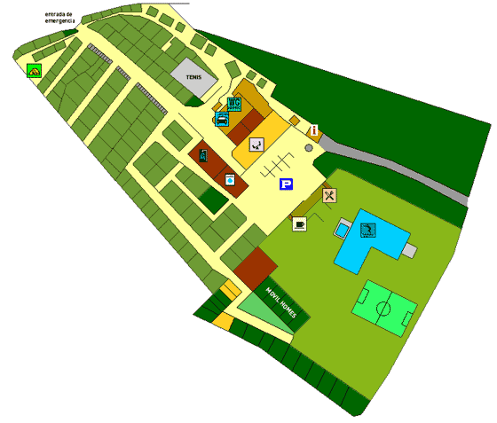 Plattegrond camping Etxarri - geplaatst door Huurtent.be