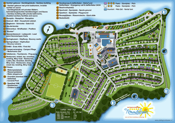 Plattegrond camping Europacamping Nommerlayen - geplaatst door Huurtent.be