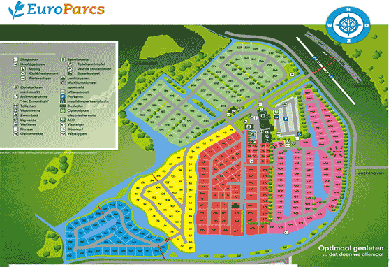 Plattegrond EuroParcs Buitenhuizen - geplaatst door Huurtent.be