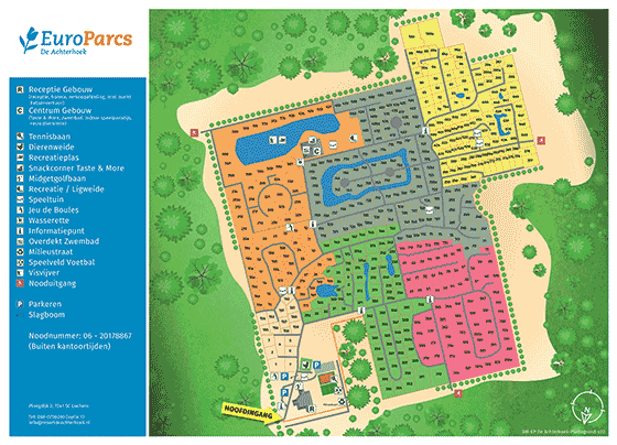 Plattegrond EuroParcs De Achterhoek - geplaatst door Huurtent.be