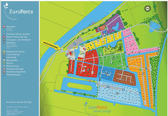 Plattegrond EuroParcs De Rijp - geplaatst door Huurtent.be