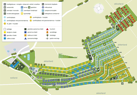 Plattegrond camping EuroParcs Gulperberg - geplaatst door Huurtent.be