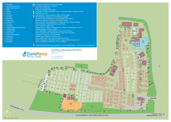 Plattegrond camping EuroParcs Hermagor-Nassfeld - geplaatst door Huurtent.be