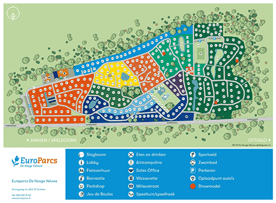 Plattegrond EuroParcs Hooge Veluwe - geplaatst door Huurtent.be
