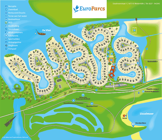 Plattegrond camping EuroParcs IJsselmeer - geplaatst door Huurtent.be Plattegrond camping EuroParcs IJsselmeer - geplaatst door Huurtent.be