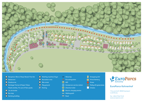 Plattegrond camping EuroParcs Kohnenhof - geplaatst door Huurtent.be