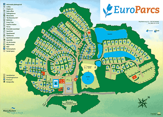 Plattegrond EuroParcs Maasduinen - geplaatst door Huurtent.be