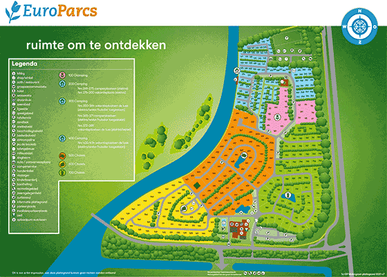 Plattegrond EuroParcs Molengroet - geplaatst door Huurtent.be