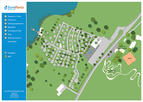 Plattegrond camping EuroParcs Ossiacher See - geplaatst door Huurtent.be