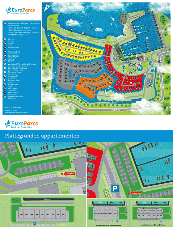 Plattegrond EuroParcs Poort van Amsterdam - geplaatst door Huurtent.be