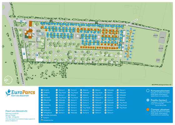 Plattegrond EuroParcs Poort van Maastricht - geplaatst door Huurtent.be