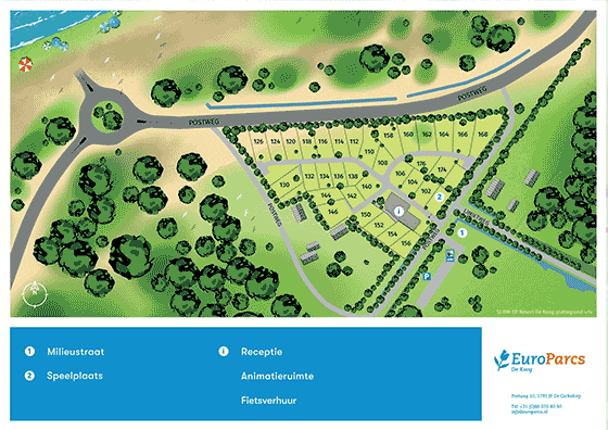 Plattegrond EuroParcs Texel - geplaatst door Huurtent.be