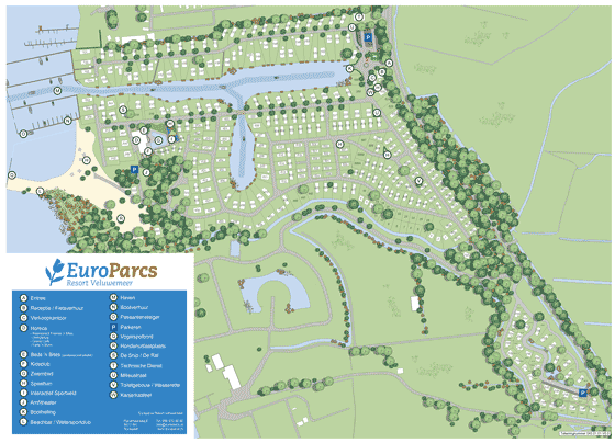 Plattegrond EuroParcs Veluwemeer - geplaatst door Huurtent.be