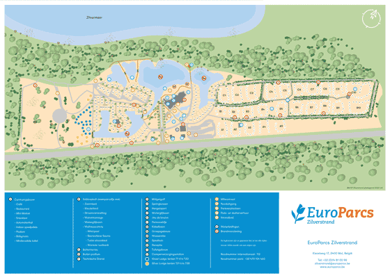Plattegrond EuroParcs Zilverstrand - geplaatst door Huurtent.be