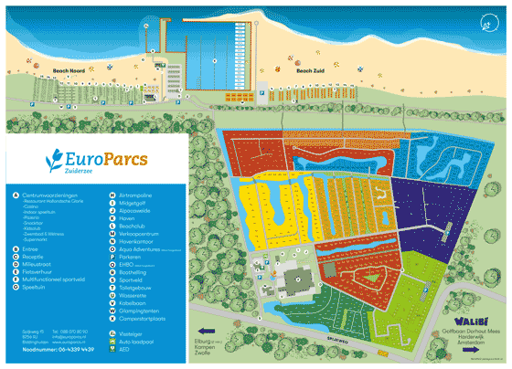 Plattegrond EuroParcs Zuiderzee - geplaatst door Huurtent.be Plattegrond EuroParcs Zuiderzee - geplaatst door Huurtent.be