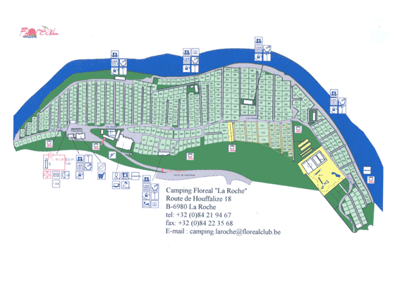 Plattegrond camping Floreal La Roche - geplaatst door Huurtent.be
