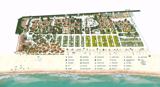Plattegrond camping Gavina - geplaatst door Huurtent.be