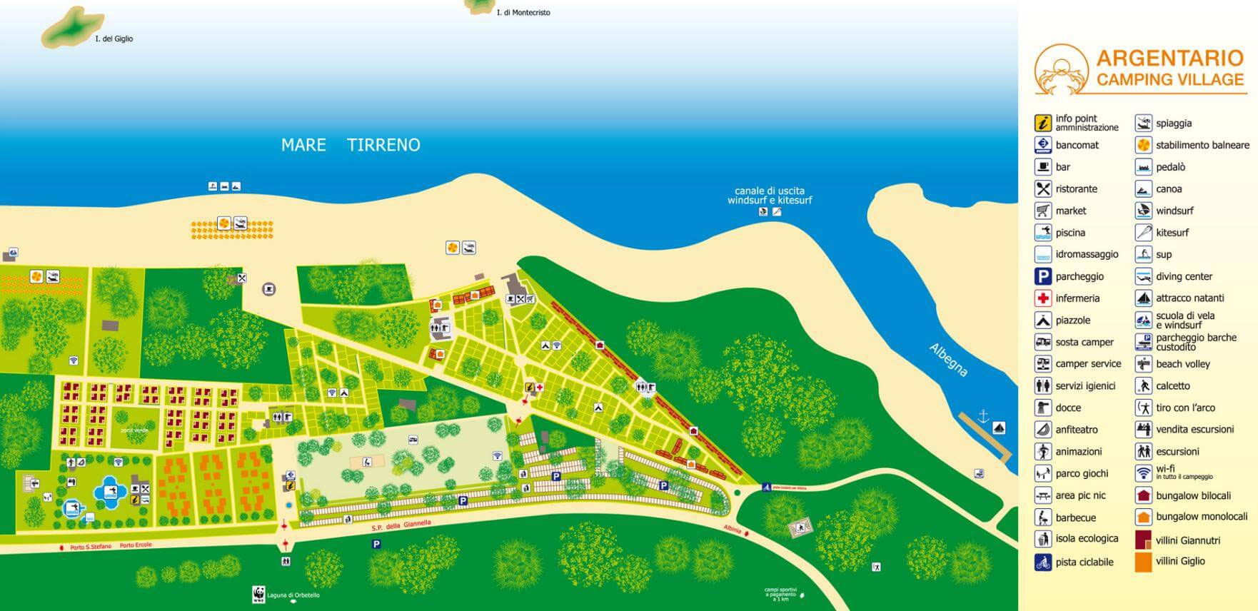 Plattegrond Gitavillage Argentario