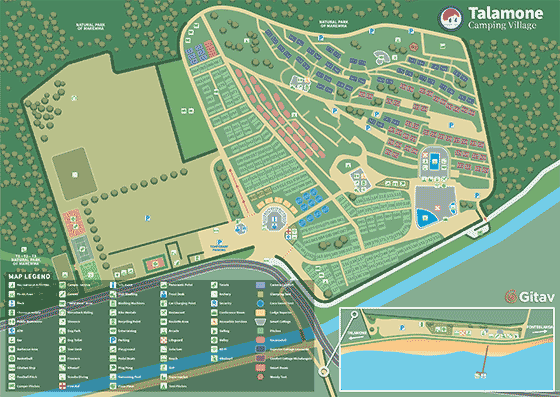 Plattegrond camping Gitavillage California - geplaatst door Huurtent.be