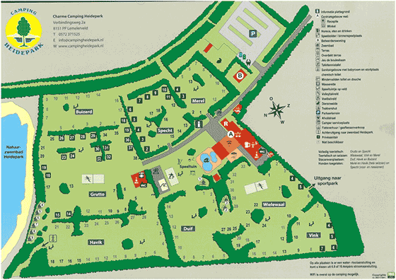 Plattegrond camping Heidepark - geplaatst door Huurtent.be
