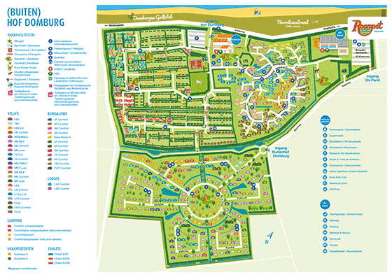 Plattegrond camping Hof Domburg - geplaatst door Huurtent.be