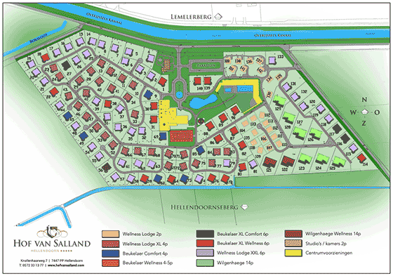 Plattegrond Hof van Salland - geplaatst door Huurtent.be