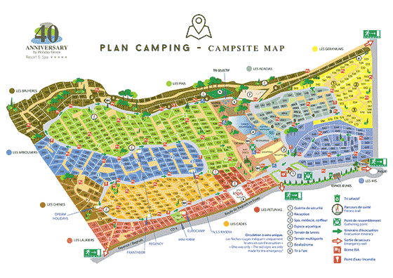 Plattegrond camping Holiday Green - geplaatst door Huurtent.be