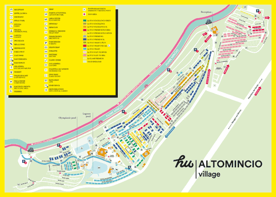 Plattegrond camping hu Altomincio village - geplaatst door Huurtent.be