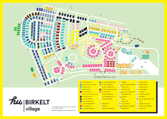 Plattegrond camping hu Birkelt village - geplaatst door Huurtent.be