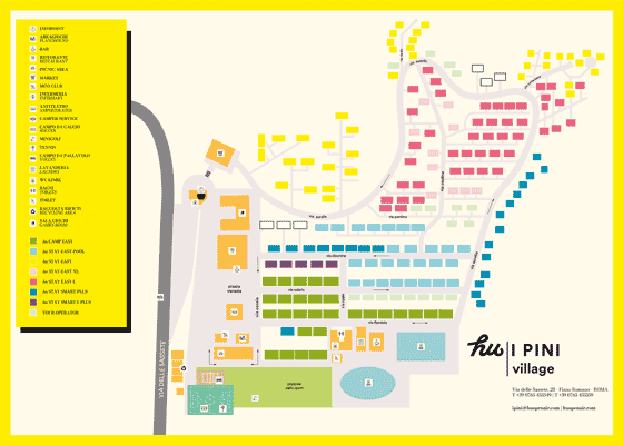 Plattegrond camping hu I Pini village - geplaatst door Huurtent.be