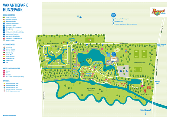 Plattegrond Hunzepark - geplaatst door Huurtent.be