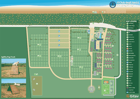 Plattegrond camping Il Club degli Amici - geplaatst door Huurtent.be