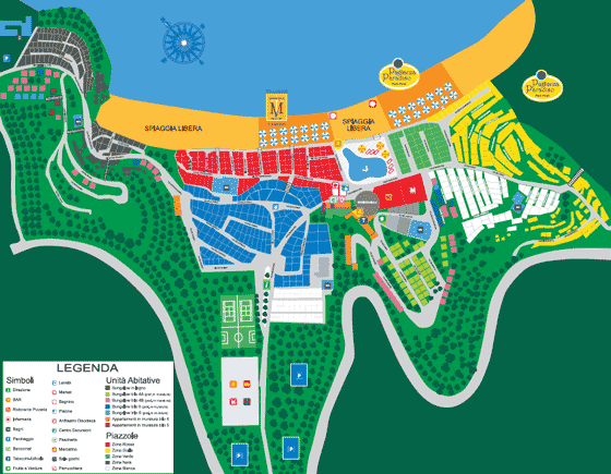 Plattegrond camping Internazionale Manacore - geplaatst door Huurtent.be