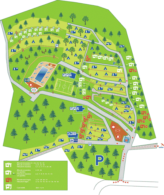 Plattegrond camping Internazionale San Menaio - geplaatst door Huurtent.be
