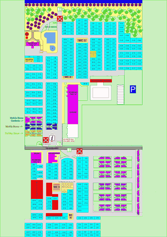 Plattegrond camping Internazionale (Sottomarina) - geplaatst door Huurtent.be