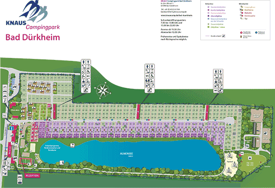 Plattegrond camping Knaus campingpark Bad Dürkheim - geplaatst door Huurtent.be