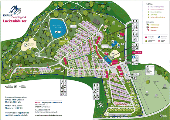Plattegrond camping Knaus campingpark Lackenhäuser - geplaatst door Huurtent.be