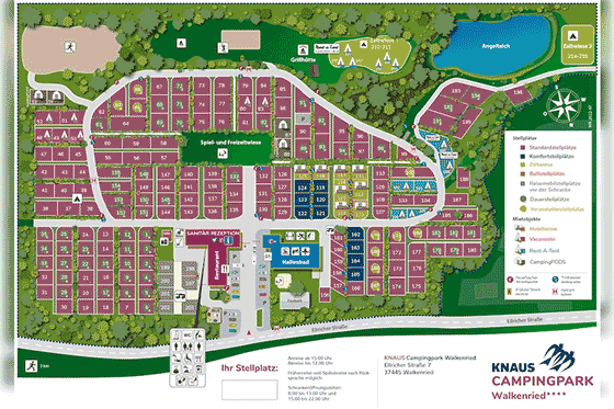 Plattegrond camping Knaus campingpark Walkenried - geplaatst door Huurtent.be