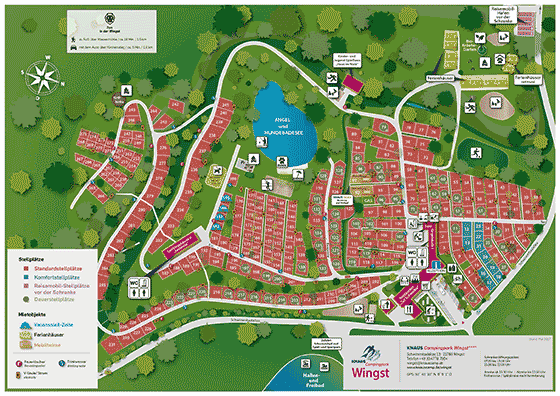 Plattegrond camping Knaus campingpark Wingst - geplaatst door Huurtent.be