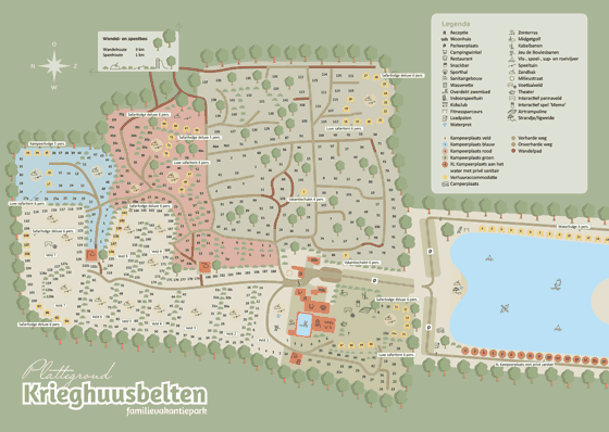 Plattegrond camping Krieghuusbelten - geplaatst door Huurtent.be