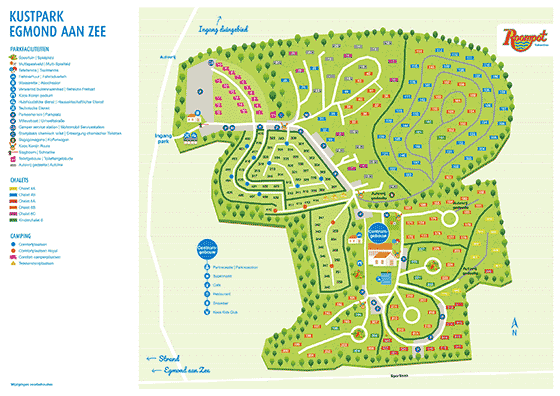 Plattegrond camping Kustpark Egmond aan Zee - geplaatst door Huurtent.be