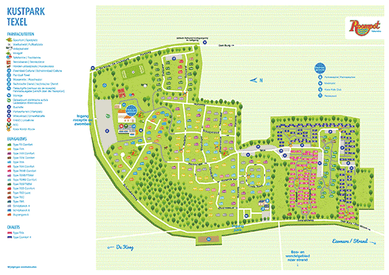 Plattegrond Kustpark Texel - geplaatst door Huurtent.be
