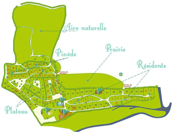 Plattegrond camping l'Avelanède - geplaatst door Huurtent.be