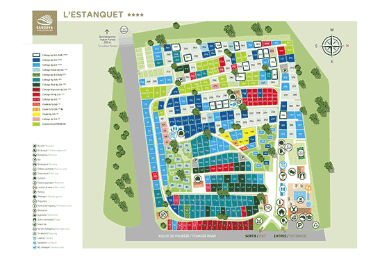 Plattegrond camping l'Estanquet - geplaatst door Huurtent.be