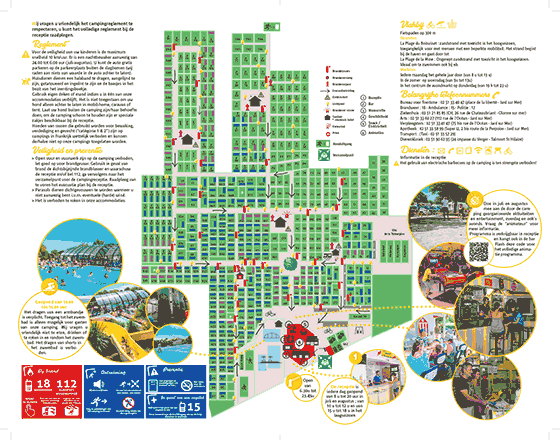 Plattegrond camping l'Océano d'Or - geplaatst door Huurtent.be